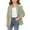 Green, variant on Zpanxa Blazer for Girls Lapel Open Front Blazer Coat with Mock Neck, 3/4 Sleeve & Secure Button Closure 12-13 Years