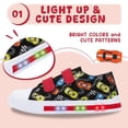 thumbnail image 2 of FUNCOO PLUS Toddler Kids Light Up Sneakers Boys Canvas Shoes, Racing Car, Size 1, 2 of 6