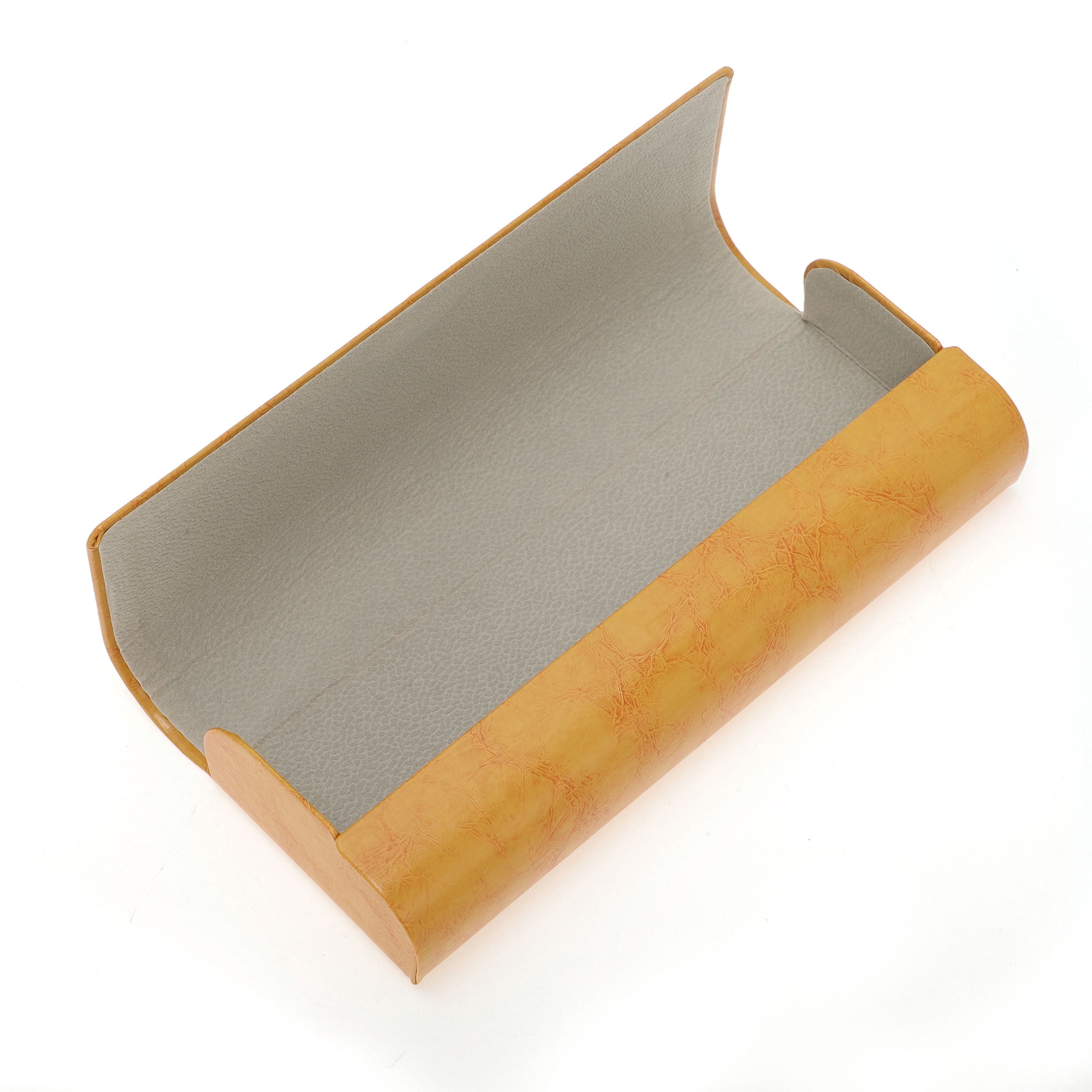 Unique Bargains Faux Leather Portable Eyeglasses Case 6.3"x2.36"x1.38"(L*W*H) Orange