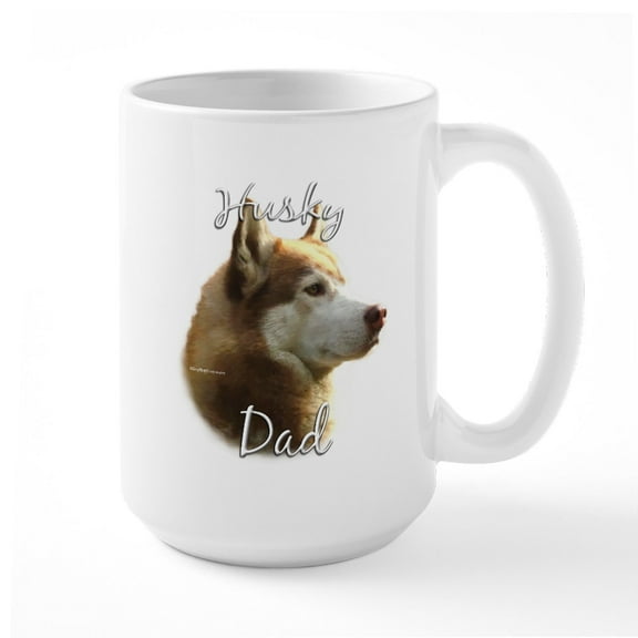 CafePress - Husky Dad2 Large Mug - 15 oz Ceramic Large White Novelty Mug