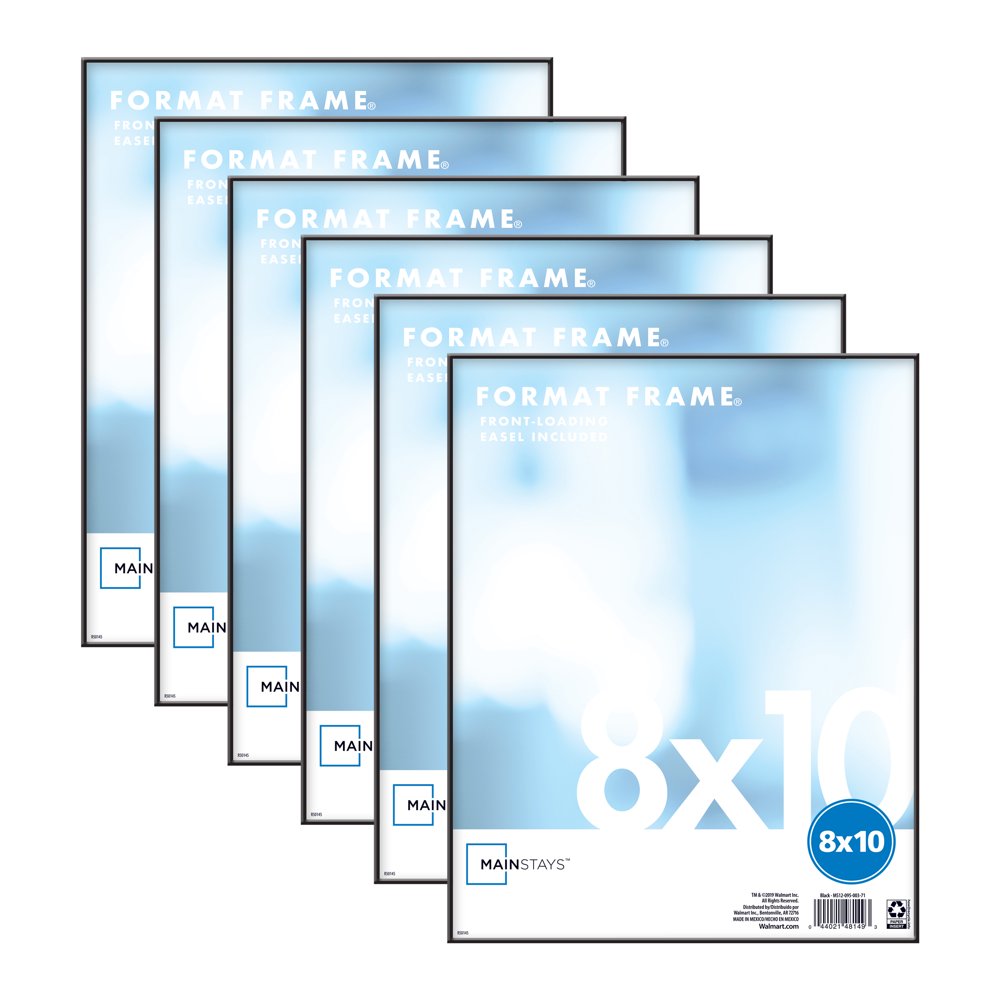 Mainstays 8x10 Format Picture Frame, Set of 6