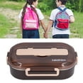 thumbnail image 3 of Compartmentalized Bento Box, Keep Warm Japanese Lunch Box  for School for Office Blue and Yellow Four Grids, and Purple Four Grid,Black Card Four Grid, 3 of 8