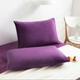 thumbnail image 3 of Organictune 2 Pack Velvet Pillowcases, Ultra Soft and Cozy Luxury Zippered Pillow Cases, Purple, Queen, 20" x 30", 3 of 5