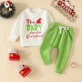 thumbnail image 2 of NOLDARES Infant Baby Boy Fall Clothes Long Sleeve Sweatshirt Pant Toddler Winter Outfits Set(M550-White), 2 of 6