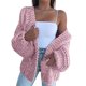 thumbnail image 2 of Gibobby Sueter para mujer Suéter de punto de manga larga para mujer cárdigan abierto con botones ropa exterior suelta(Rosa,CH), 2 of 5