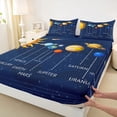 thumbnail image 3 of Homewish Galaxy Planet Bed Sheets,Orange Bohemain Sun King Sheets,Deepblue Sheet Set For Boys,Ultra Soft Home Decor,4pcs, 3 of 7