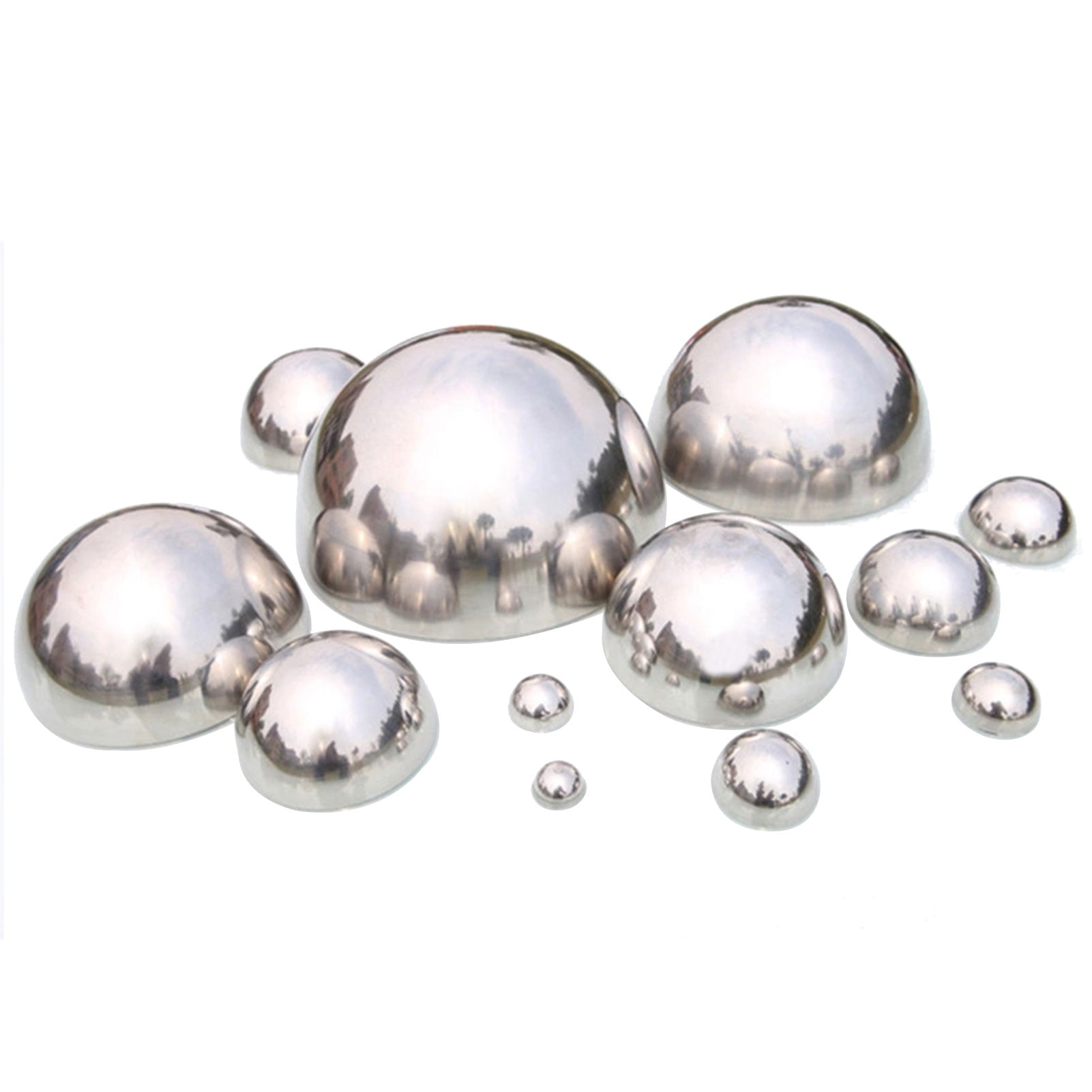 Mirror Polished Sphere Hollow Ball Home Garden Ornament Decor Stainless Steel 