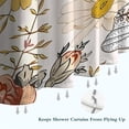 thumbnail image 6 of Pioneer Flower Floral Print Pattern Shower Curtain 84"x72" ,Bathroom Decorative Shower Curtains Set with 12 Hooks,Modern Waterproof Washable Shower Curtain, 6 of 6