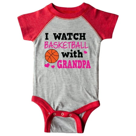 

Inktastic I Watch Basketball with Grandpa Gift Baby Girl Bodysuit