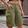 thumbnail image 1 of WILLBEST Pantalones Cortos Casuales de Verano para Mujer, de Cintura Media, de Mezclilla, Ropa de Trabajo, Pantalones Cortos de Moda Mediana, 1 of 7