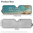 thumbnail image 5 of Uorisanigo Windshield Sun Shade for 2018-2024 2025 Jeep Wrangler JL / 2020-2024 Jeep Gladiator JT Accessories Foldable Beach Starfish Print Front Window Windshield Sunshade Sun Blocker Cover, 5 of 7