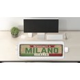 thumbnail image 2 of Italy Computer Mouse Pad, Grunge Art Rustic Sign Written Welcome to Milan Phrase in Italian Language, Rectangle Non-Slip Rubber Mousepad Large, 31" x 12", White and Multicolor, by Ambesonne, 2 of 2