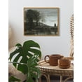 thumbnail image 3 of Drsoum Vintage Farmhouse Lake Cattle Wall Art Rustic Retro Framed Countryside Landscape Prints Classic Decorations for Bathroom Bedroom 8x10in Natural Framed, 3 of 6