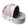 thumbnail image 2 of Romantic Cradle Flower Packing Boxes,Bouquet Packaging Gift Box,Lace Ribbon Flower Box for Valentines Day Florist Supplies Violet, 2 of 9