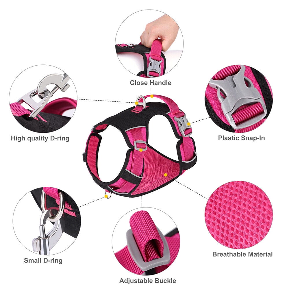 Didog Reflective Nylon Pet Dog Harness No Pull Soft Mesh Padded Vest with Handle S M L