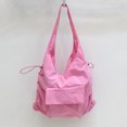 thumbnail image 4 of Bolso Cordón Casual Hobo Gran Capacidad Mujer Sólido Satchel Rosa, 4 of 8