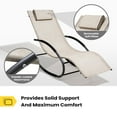 thumbnail image 7 of Pellebant  Chaise Patio Rocking Chair with Pillow Beige, 7 of 7