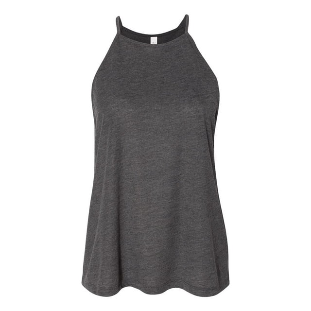 BELLA+CANVAS - Débardeur à Col Montant Fluide pour Femmes - 8809, m, Gris Foncé Chiné
