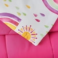 thumbnail image 5 of Urban Playground Kids and Teens Rainbows and Suns Pink 3-Piece Comforter Set, Full/Queen, 5 of 9