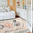thumbnail image 4 of Balacho Boho Vintage Oriental Faux Wool Area Rug, 6' x 9', Orange, 4 of 7