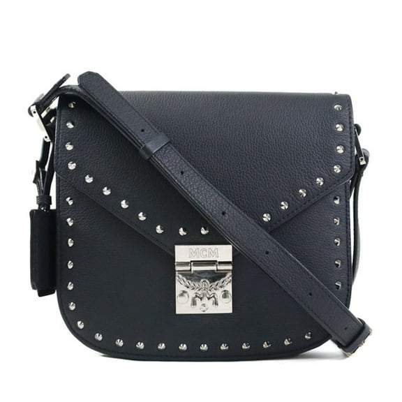 Pre-Owned MCM Shoulder Bag Leather Black Women's r10535g