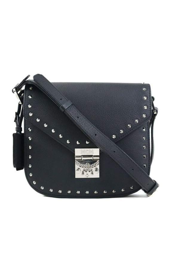 Pre-Owned MCM Shoulder Bag Leather Black Women's r10535g
