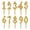 Gold, variant on Candle Number Holder Set 0-9 Cake Toppers Reusable Birthday Candles Birthday Candles Numbers for Birthdays Cakes Anniversaries Celebrations (Gold)