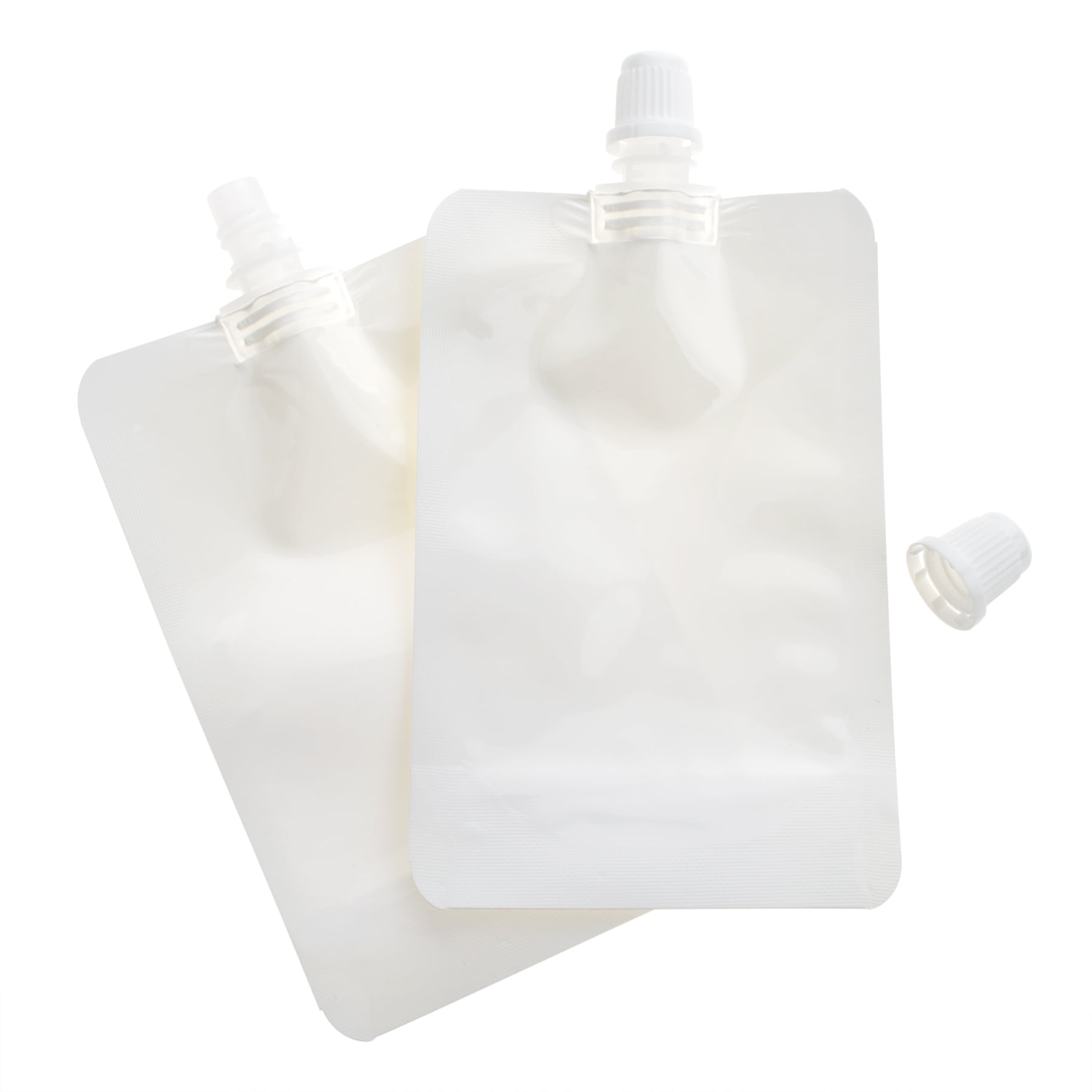 50 Pcs 1.75 OZ Clear Spouted Liquid Stand up Pouches, Good for Jam