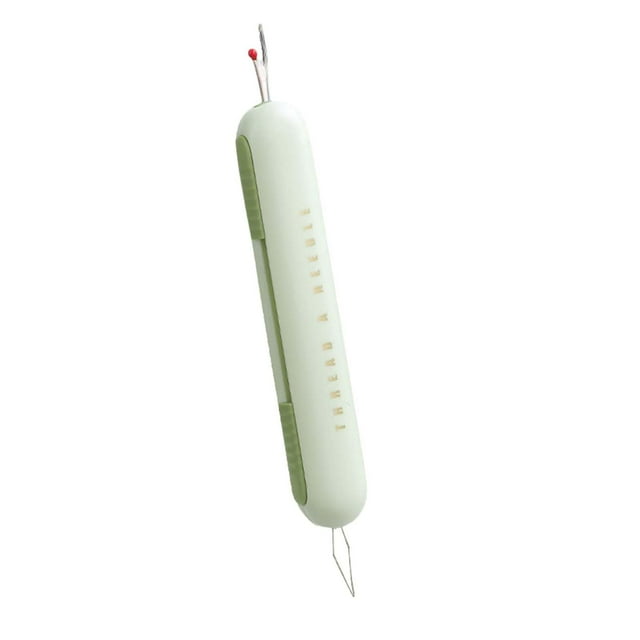GUOOL 2 in 1 Sewing Threader Durable Seam Thread Remover for DIY Crafts Needlework Green