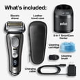 thumbnail image 4 of Braun Series 9 Pro Electric Razor for Men with Clean Station, Rechargeable Wet Dry Shaver, 9465cc, Noble Metal, 4 of 14