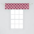 thumbnail image 2 of Ambesonne Floral Window Valance, Cartoon Botany Flowers Art, 54" X 12", Plum Fuchsia, 2 of 3