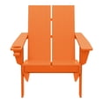 thumbnail image 2 of WestinTrends Riviera Outdoor HDPE Modern Adirondack Chair with Cup Holder, Orange, 2 of 9