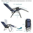 thumbnail image 2 of Ktaxon 2 Outdoor Zero Gravity Lounge Chair Beach Patio Pool Yard Folding Recliner Blue, 2 of 9