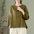 thumbnail image 2 of Plus Size Tops for Womens Tops Fashion Fashionable Embroidered Round Neck Five Quarter Sleeved Short Sleeved Blouse, 2 of 3