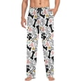thumbnail image 4 of GZHJMY Lovely Dog Claw Mens Pajama Pants, Comfortable and Soft Men&nbsp;Pajama&nbsp;Bottoms, with Pockets and Drawstring, Christmas New Year Birthday Father's Day, 4 of 7