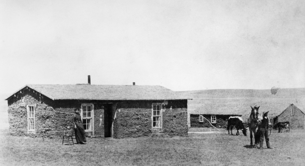 Nebraska Homestead C1880. None Of The First Houses Built In Wahoo