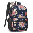 thumbnail image 2 of Pioneer Flower Floral Print Pattern 17" School Backpacks for Teens,Waterproof Oxford Fabric,S-Shape Padded Straps for School,Travel,Hiking,Camping, 2 of 6