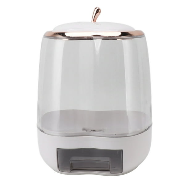 Contenedor de arroz para cocina, contenedor hermético para almacenar alimentos secos, contenedor para arroz, cubo dispensador de cereales para el hogar, 10000 ml, grande, blanco