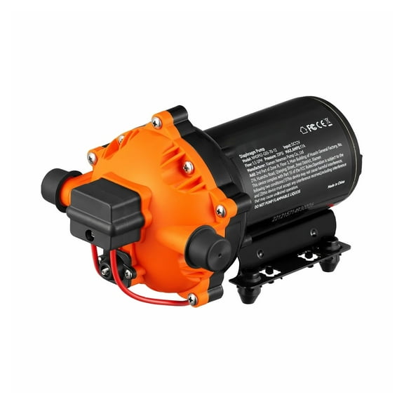 12V Water Pressure Pump 5.5 GPM 70 PSI - Self-Priming Diaphragm Pump for RV, Boat, Marine, Caravan, Camping, and Industrial Use