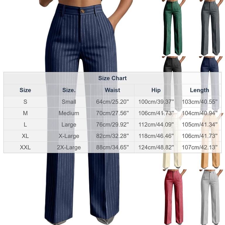 XPMWRP Women Single Button Pinstripe High Waist Wide Leg Dress