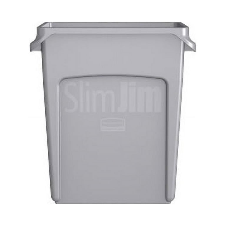 Rubbermaid Commercial Slim Jim Vented Container - 16 gal Capacity - Rectangular - Durable, Vented, Sturdy, Weather Resistant, Handle, Lightweight - 25 Rubbermaid Commercial Slim Jim Vented Container - 16 gal Capacity - Rectangular - Durable, Vented, Sturdy, Weather Resistant, Handle, Lightweight - 25