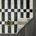 thumbnail image 3 of Luxe Weavers Checkered Geometric Navy 8x10 Area Rug, Indoor Carpet, 3 of 9