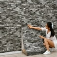 thumbnail image 4 of 1-30Pcs 77*70/35*30cm 3D Wall Sticker Imitation Brick Bedroom Home Decor Waterproof Self-adhesive DIY Wallpaper for Living Room, 4 of 10