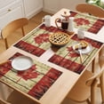 thumbnail image 5 of Canada Placemats Set of 12 Red Maple Leaf Flag Farmhouse Shabby Wooden Grain Place Mats Indoor Wipeable Table Mats Washable Dining Table Placemats for Kitchen Holiday Party Home Decor 13x19 Inch, 5 of 9