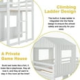 thumbnail image 6 of Bellemave Twin Over Full House Bunk Bed,Wood L-Shaped Fort Loft Bunk Beds Frame with Ladder, Floor Playhouse Bed, No Need Spring Box (White), 6 of 11