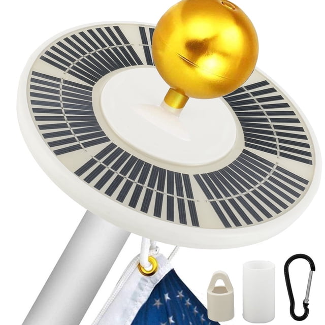 Solar Flag Pole Light Auto On/Off Solar Flag Night Light 48/136 LED Ultra Bright Solar Flag Light IP65 Waterproof Weatherproof Solar LED Light 2200mah/2500mah Flag Pole Light for Most Fla