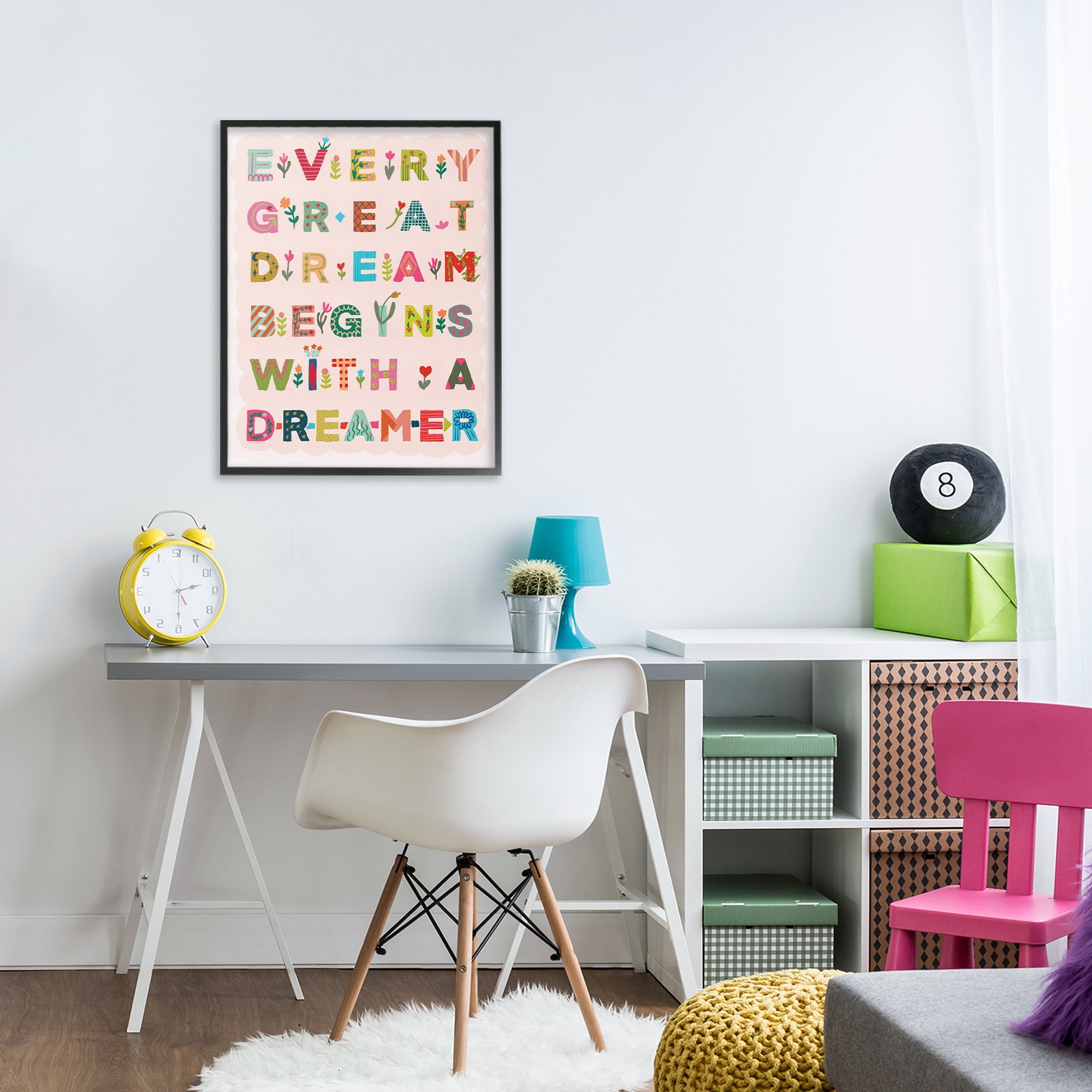 Stupell Industries Every Great Dream Black Framed Giclee Art, design by Kamdon Kreations