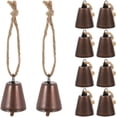 thumbnail image 1 of 10Pcs Vintage Rustic Bells Wind Chime Bells Wall Hanging Decor DIY Craft Supplies, 1 of 9