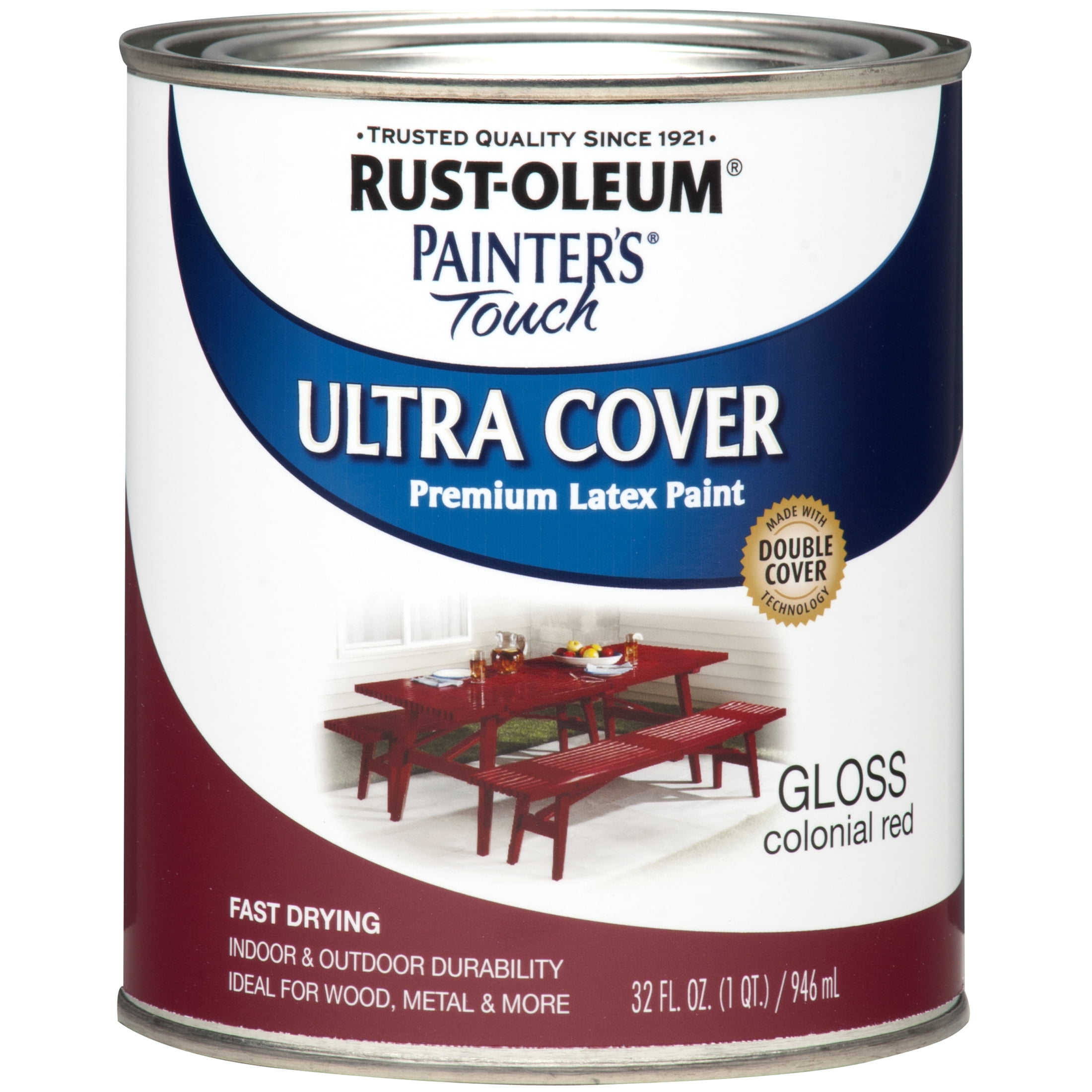 Colonial Red, Rust-Oleum Painter's Touch Ultra Cover Gloss, Quart, 2 Pack