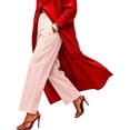 thumbnail image 2 of Shihyeh Women's Wide-Leg High-Waist Pants Front Seam Pocket Tailored Dressy, 2 of 6